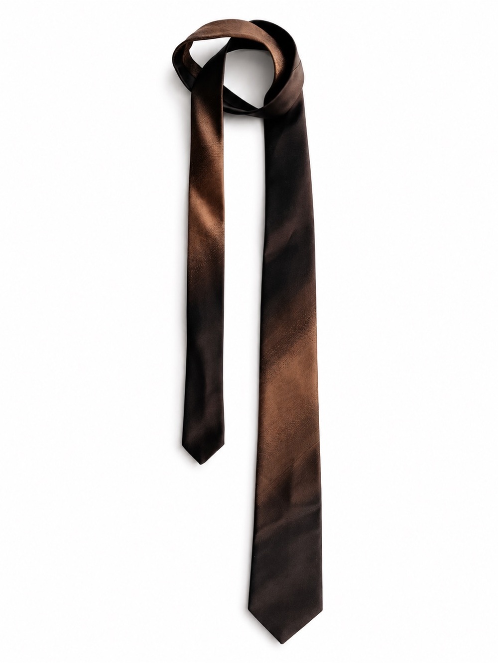 Jean Patou Vintage Brown Gradient Skinny Tie